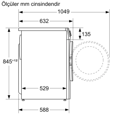 BOSCH WGA141X1TR A+++ 1000 Devir 9 KG Çamaşır Makinesi