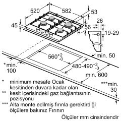 Bosch PCP6A5B90 Inox Ankastre Ocak
