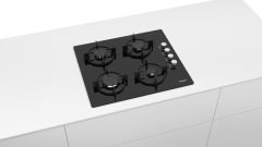 Bosch POP6C6O10O Doğalgazlı Siyah Cam Ankastre Ocak