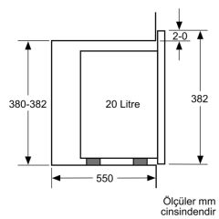 Bosch BEL524MS0 20 lt Siyah Ankastre Mikrodalga Fırın