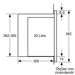 Bosch BEL524MS0 20 lt Siyah Ankastre Mikrodalga Fırın
