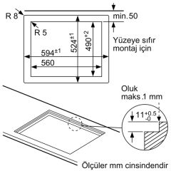 Bosch PPH6A6B20 Wok Gözlü Siyah Cam Ankastre Ocak