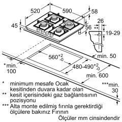 Bosch PPH6A6B20 Wok Gözlü Siyah Cam Ankastre Ocak