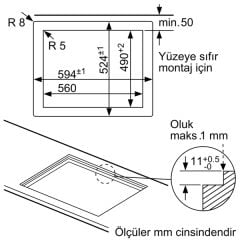 Bosch PPP6A2B20O Doğalgazlı Beyaz Cam Ankastre Ocak