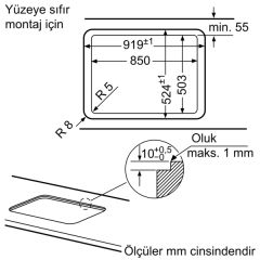 Bosch PPS9A6B90 90 cm Wok Gözlü Siyah Cam Ankastre Ocak