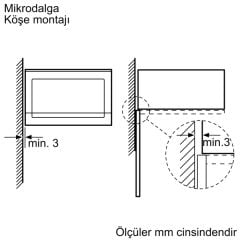 Bosch BEL554MS0 25 lt Inox Ankastre Mikrodalga Fırın