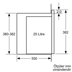 Bosch BEL554MS0 25 lt Inox Ankastre Mikrodalga Fırın