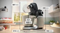 Bosch MUMS6ZS00 1600 W 5.5 LT Mutfak Şefi