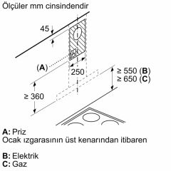 Bosch DWB67BK60T Siyah Duvar Tipi Davlumbaz