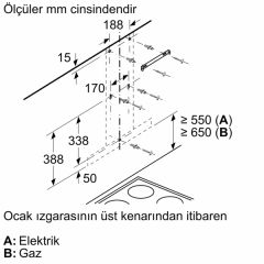 Bosch DWB67BK60T Siyah Duvar Tipi Davlumbaz