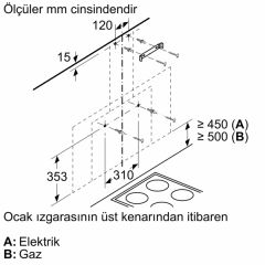Bosch DWF95AJ60T Siyah Duvar Tipi Davlumbaz