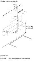 Bosch DWK64PJ20T Beyaz Duvar Tipi Ankastre Davlumbaz
