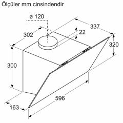 Bosch DWK64PJ60T 60 cm Siyah Cam Duvar Tipi Ankastre Davlumbaz