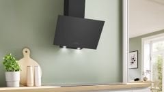 Bosch DWK64PJ60T 60 cm Siyah Cam Duvar Tipi Ankastre Davlumbaz