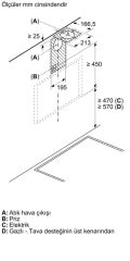 Bosch DWK66PJ60T Siyah Duvar Tipi Davlumbaz