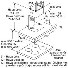 Bosch DIB97IM50 Inox Ada Tipi Davlumbaz