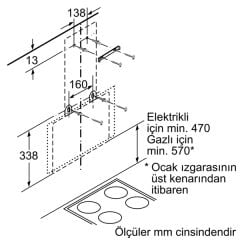 Bosch DWK65AJ80R Duvar Tipi Davlumbaz