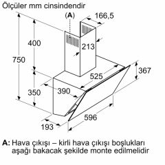 Bosch DWK67PJ20T Beyaz Duvar Tipi Davlumbaz