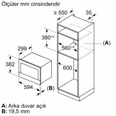 Bosch BEL7321B1 21 lt Ankastre Mikrodalga Fırın
