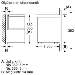 Bosch BEL7321B1 21 lt Ankastre Mikrodalga Fırın