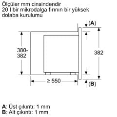 Bosch Serie 2 BFL623MG3 20 lt Ankastre Mikrodalga Fırın