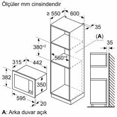 Bosch Serie 2 BFL623MG3 20 lt Ankastre Mikrodalga Fırın