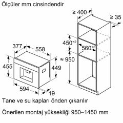 Bosch CTL7181W0 Tam Otomatik Ankastre Espresso Makinesi