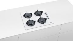 Bosch POP6C2O10L LPG'li Beyaz Cam Ankastre Ocak