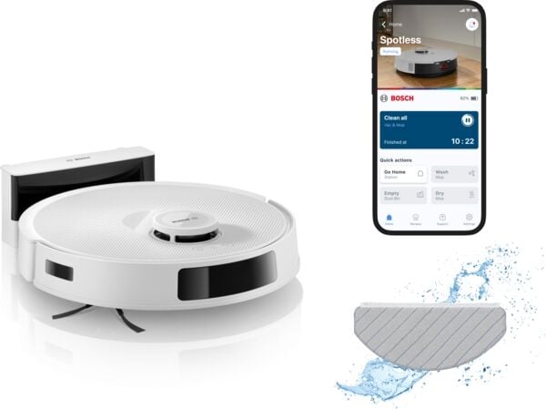 Bosch Spotless BCRC1W Akıllı Robot Süpürge